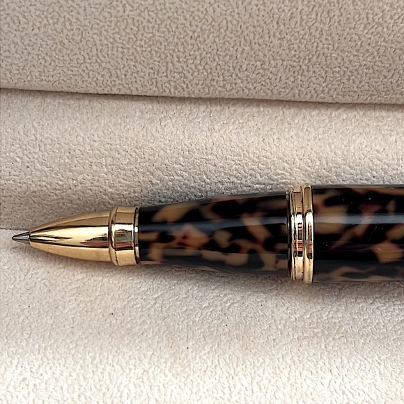 Jean-Pierre Lepine “Winston” Tortoiseshell Rollerball Pen In Box - Picture 6 of 8